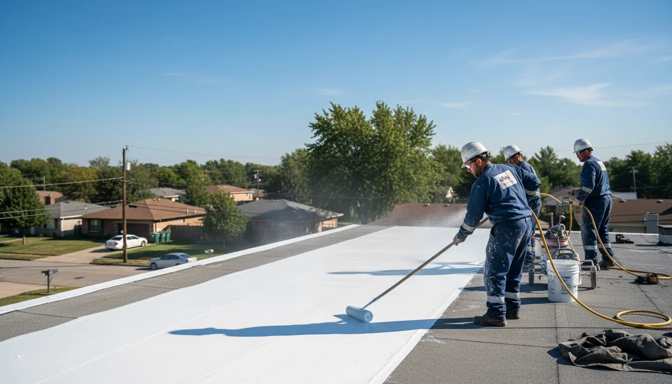 Commercial roof coating in Emington, IL near me